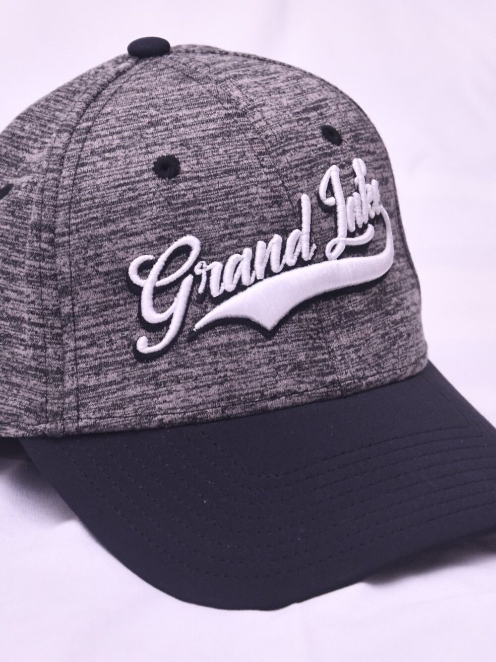 Grand Lake The Game A-Flex Stretch Fit Hat L/XL Gray Black Baseball Cap NWT